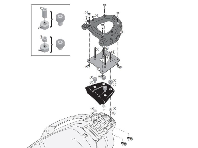 GIVI Monokey SR Gepäckbrücke Piaggio MP3 500ie LT Sport / Business (2014-)