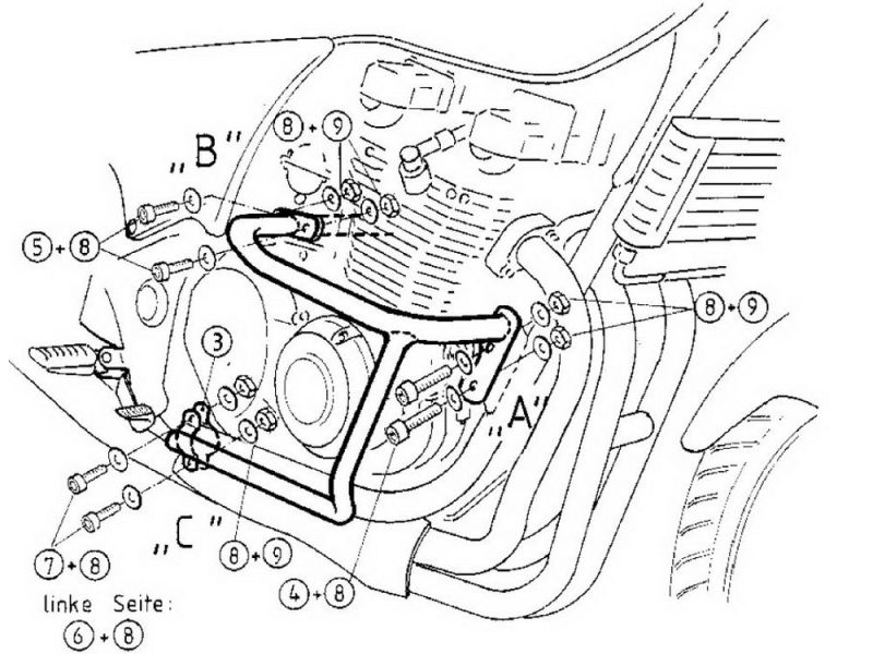 Hepco & Becker Sturzbügel Kawasaki ZR 7 (1999-2004) ZR 7 S (2001-2003)