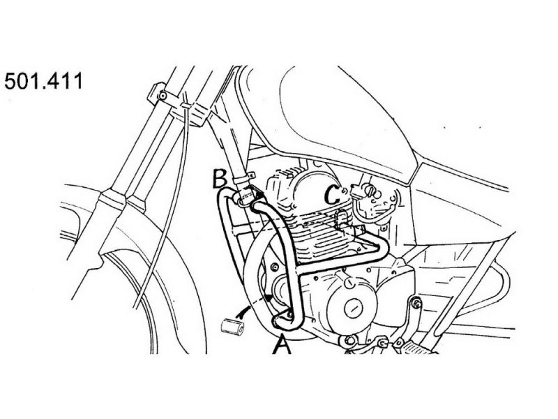Hepco & Becker Sturzbügel Yamaha SR 125 (1989-2002)