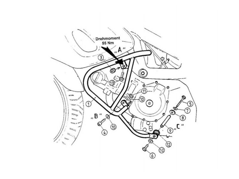 Hepco & Becker Sturzbügel Suzuki GSF 650 / S (2007-2012 | schwarz)
