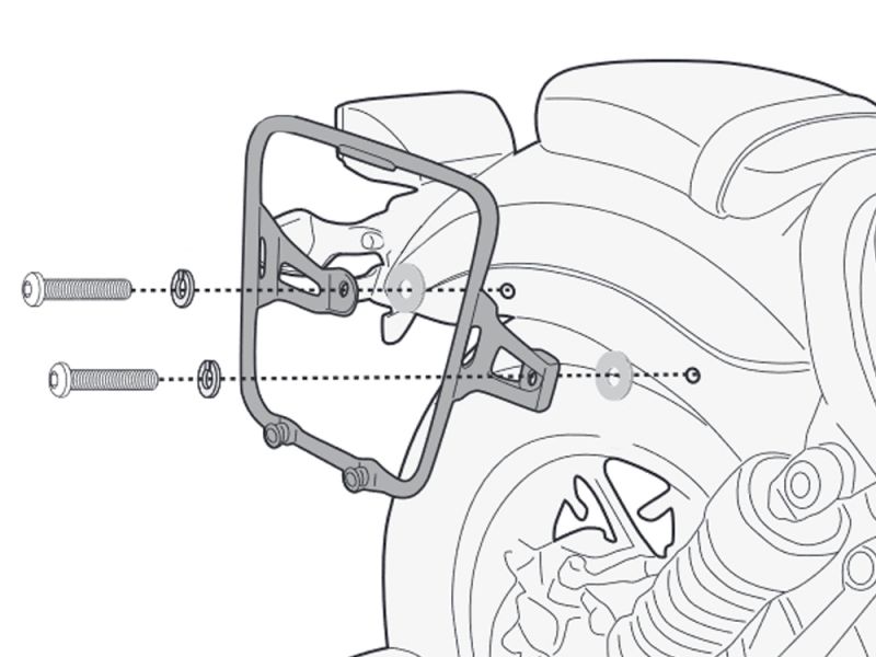 GIVI Abstandshalter MT501 Honda CMX500 Rebel (2017-)