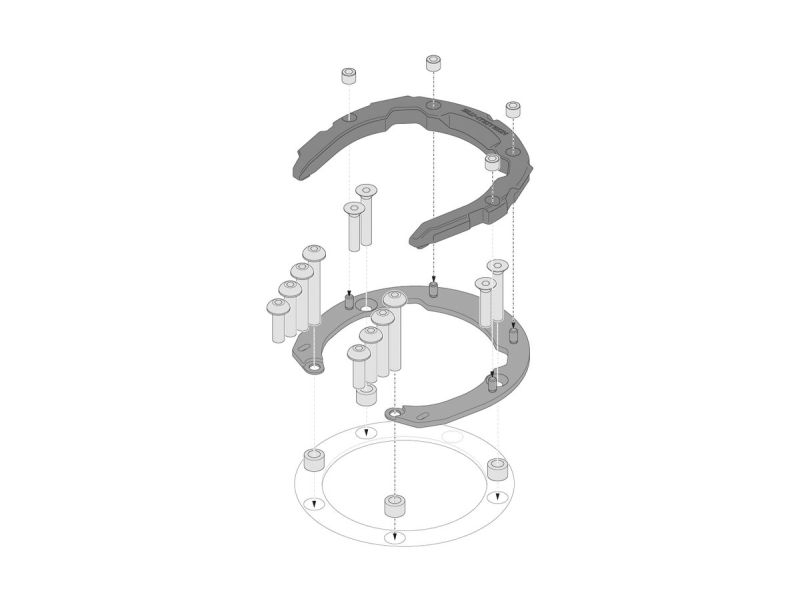 SW-Motech Tank Mount Pro Adapter Kit for Kawasaki