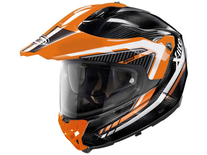 X-Lite X-552 Ultra Carbon Latitude Adventurehelm (schwarz/carbon/orange)