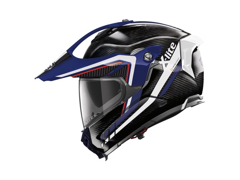 X-Lite X-552 Ultra Carbon Latitude Adventurehelm (schwarz/carbon/blau)